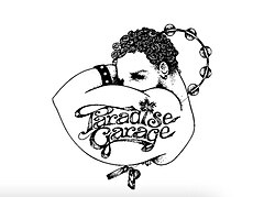 Logo Paradise Garage qui représente une personne avec un tatouage sur le bras gauche